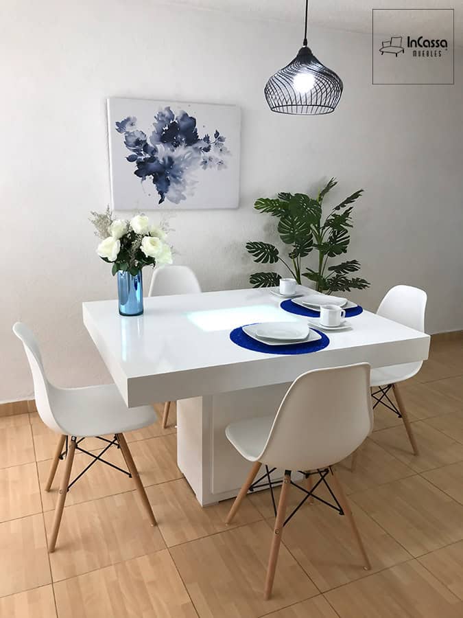 InCassa Muebles Edomex mueblería CDMX Antecomedor Modelo ARGOS con luz 1