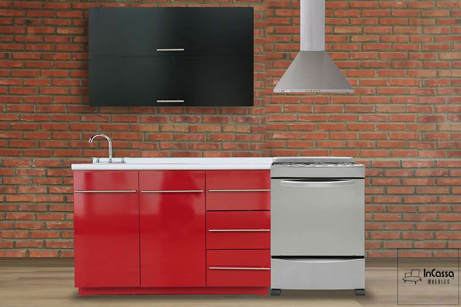 InCassa Muebles Cocina integral ACULCO 2.10m diseñada para ESTUFA 1