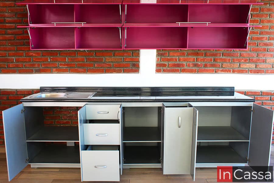 Cocina integral ÁLAMOS 2.80m diseñada para PARRILLA