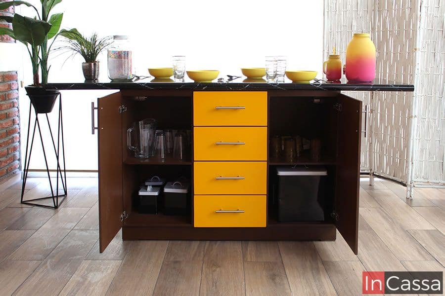 InCassa Muebles Edomex mueblería CDMX Isla Minimalista para Cocina Modelo AMEALCO 10