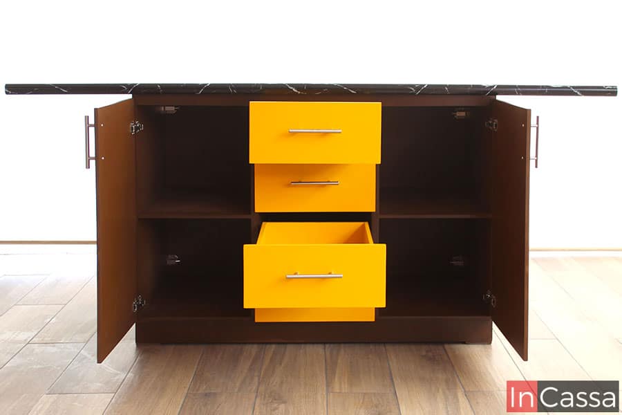 InCassa Muebles Edomex mueblería CDMX Isla Minimalista para Cocina Modelo AMEALCO 15