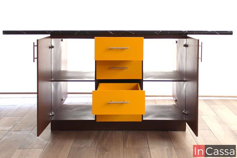 InCassa Muebles Edomex mueblería CDMX Isla Minimalista para Cocina Modelo AMEALCO 16