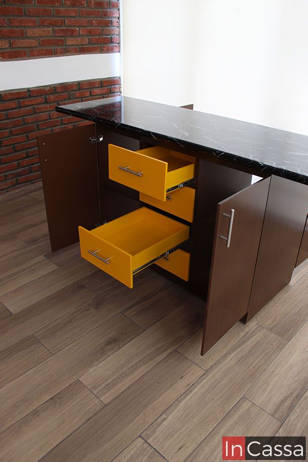 InCassa Muebles Edomex mueblería CDMX Isla Minimalista para Cocina Modelo AMEALCO 17