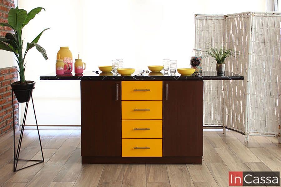 InCassa Muebles Edomex mueblería CDMX Isla Minimalista para Cocina Modelo AMEALCO 2