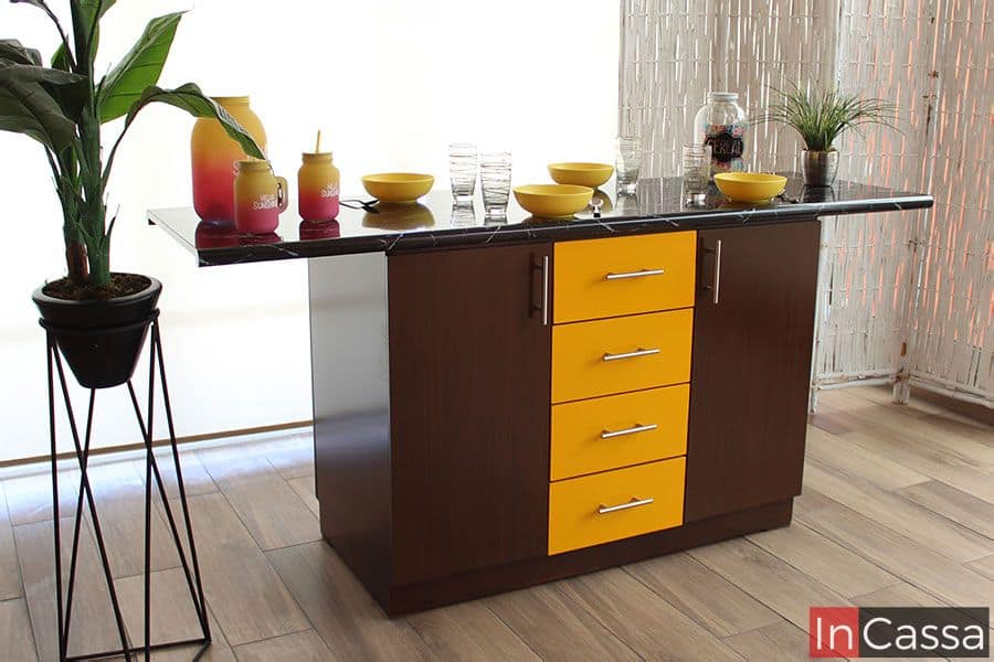 InCassa Muebles Edomex mueblería CDMX Isla Minimalista para Cocina Modelo AMEALCO 3