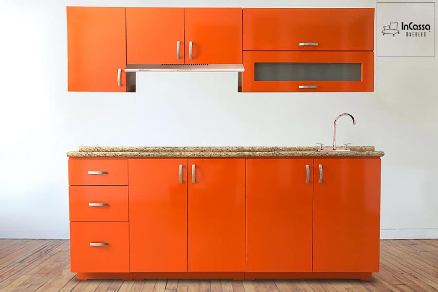 InCassa Muebles Edomex mueblería CDMX Cocina integral ANGOLA 2.10m diseñada para PARRILLA 1