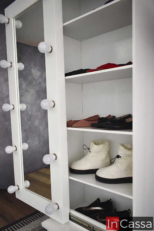 Zapatera con Espejo Tipo Vanity Modelo ANNECY