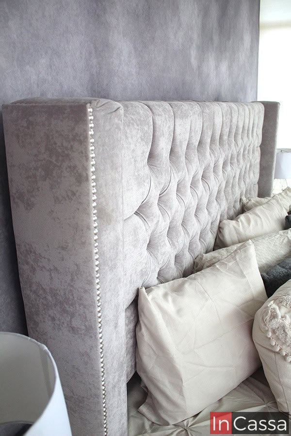 Recámara tapizada Capitonada Modelo AQUISMON King Size