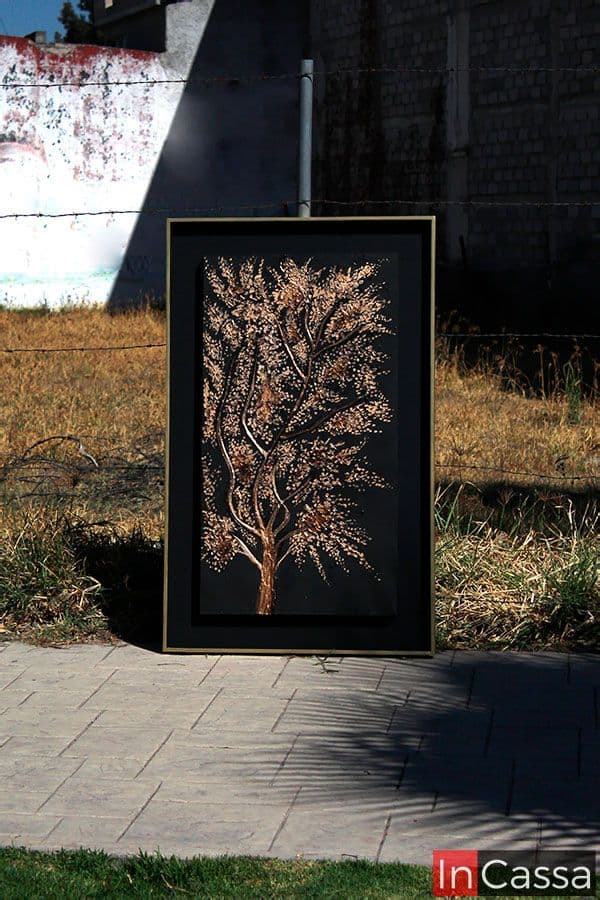 InCassa Muebles Edomex mueblería CDMX Cuadro decorativo Árbol Gold 1