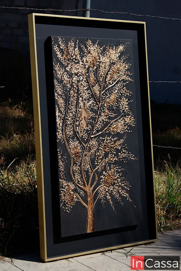 InCassa Muebles Edomex mueblería CDMX Cuadro decorativo Árbol Gold 2