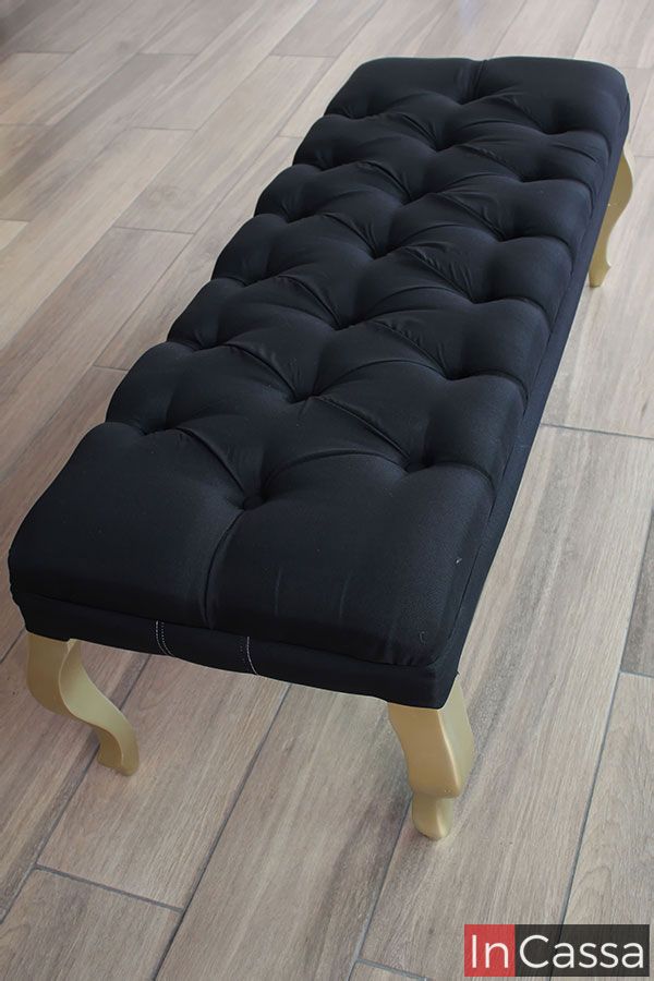 InCassa Muebles Edomex mueblería CDMX Banca pie de cama tapizada capitonada ARGEL 4