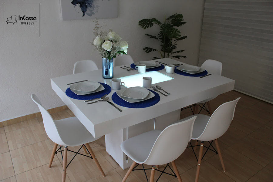 InCassa Muebles Edomex mueblería CDMX Antecomedor Modelo ARGOS con luz 5