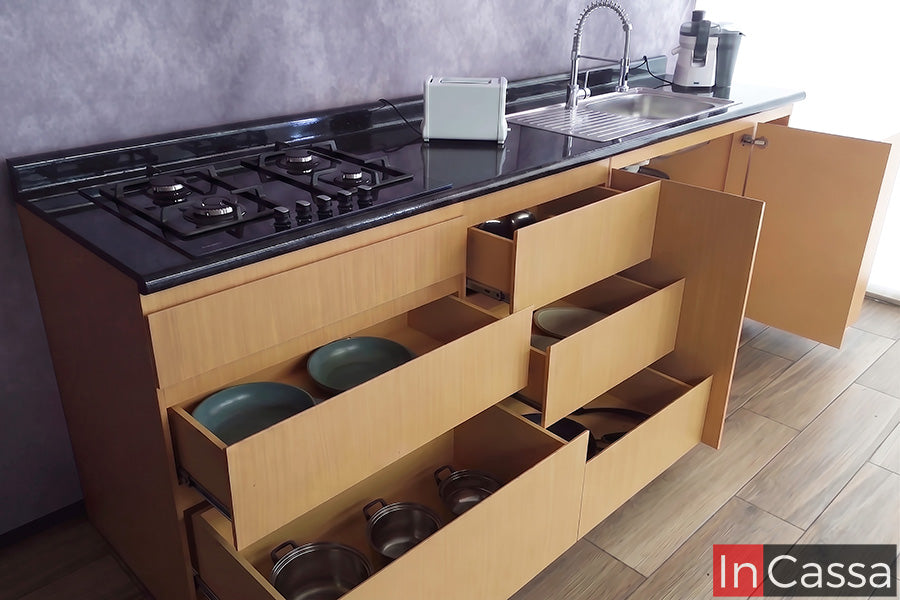 Cocina integral OYAMEL 2.60m diseñada para PARRILLA