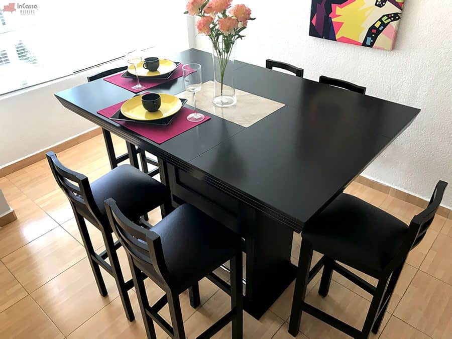 InCassa Muebles Edomex mueblería CDMX Comedor Alto Modelo ATLANTA 6