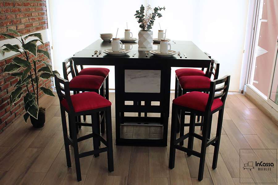 InCassa Muebles Edomex mueblería CDMX Comedor Alto Modelo ATLANTA 7