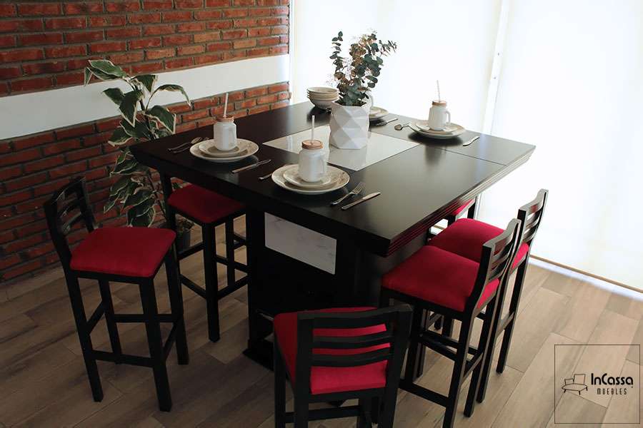 InCassa Muebles Edomex mueblería CDMX Comedor Alto Modelo ATLANTA 8