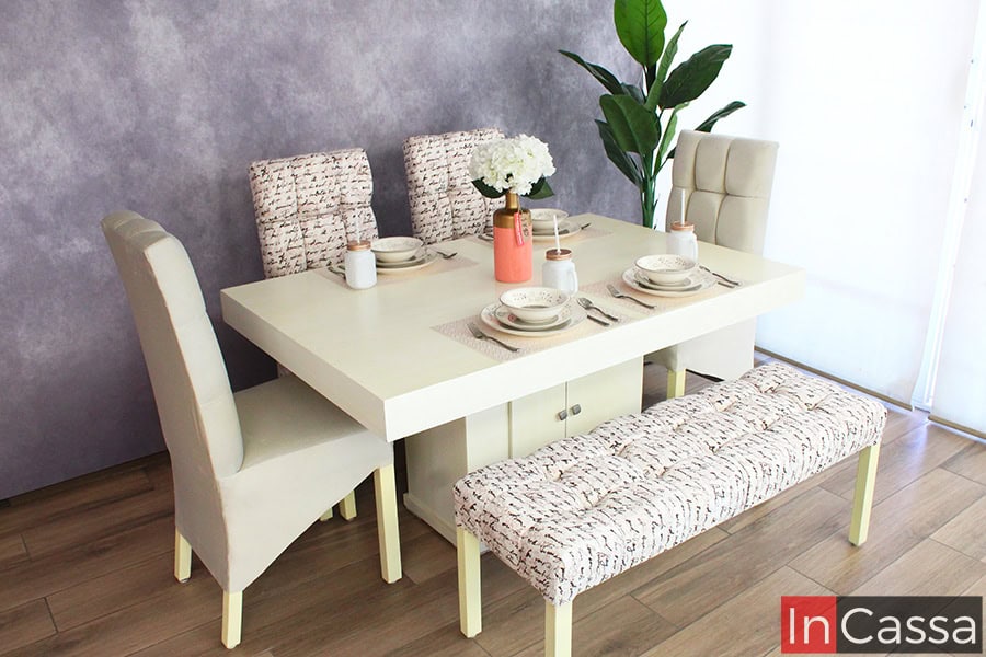 Comedor con banca 6 personas Modelo ATLIXCO