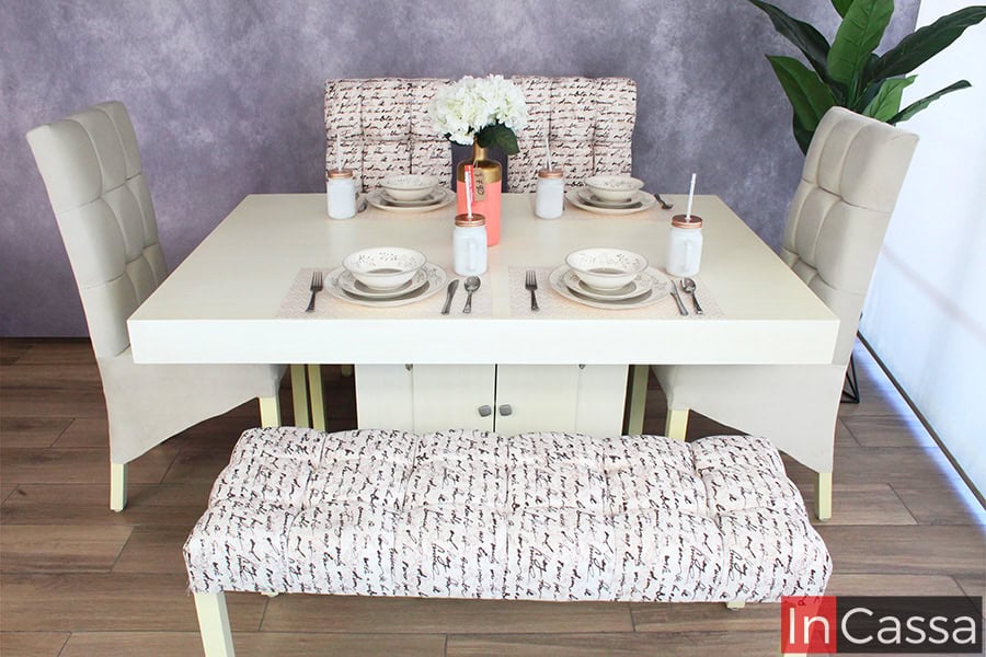 Comedor con banca 6 personas Modelo ATLIXCO