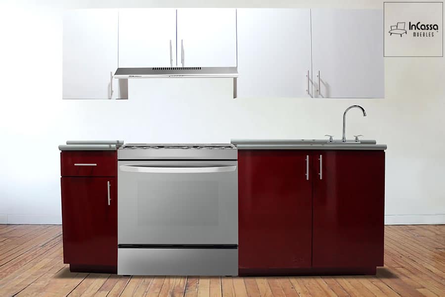 InCassa Muebles Edomex mueblería CDMX Cocina integral AVIÑON 2.20m diseñada para ESTUFA 1