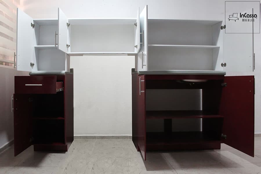 InCassa Muebles Edomex mueblería CDMX Cocina integral AVIÑON 2.20m diseñada para ESTUFA 2