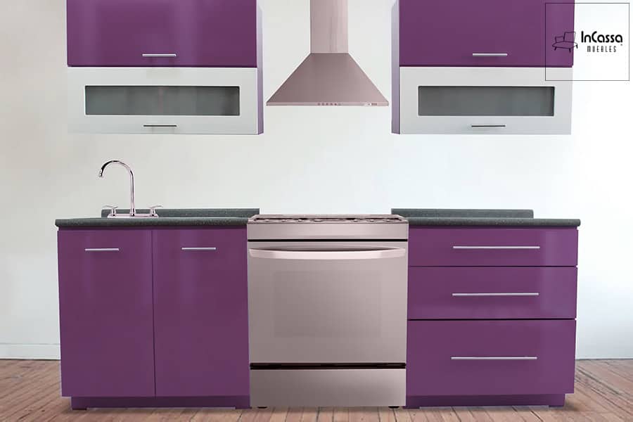 InCassa Muebles Edomex mueblería CDMX Cocina integral BELMOPAN 2.50m diseñada para ESTUFA 1