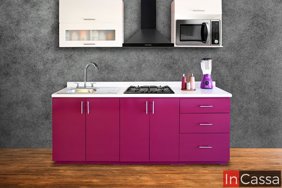 Cocina integral BERLIN 2.10m diseñada para PARRILLA