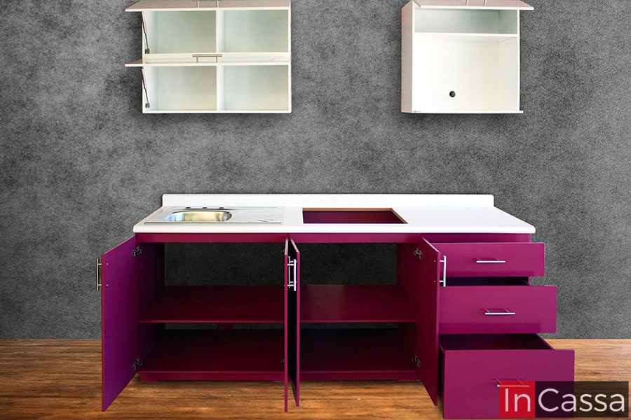 Cocina integral BERLIN 2.10m diseñada para PARRILLA