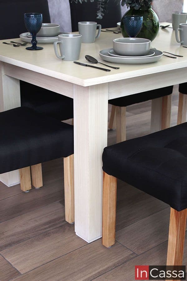 InCassa Muebles Edomex mueblería CDMX Comedor con banca Modelo BISÁU 5