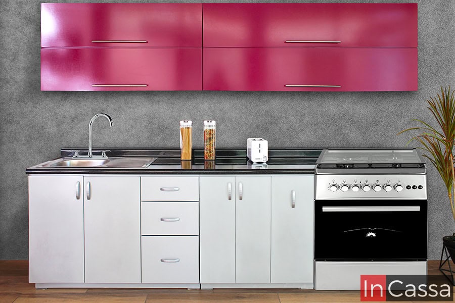 Cocina integral BOLONIA 2.80m diseñada para ESTUFA