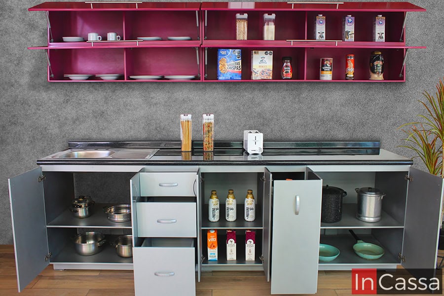 Cocina integral BOLONIA 2.80m diseñada para PARRILLA