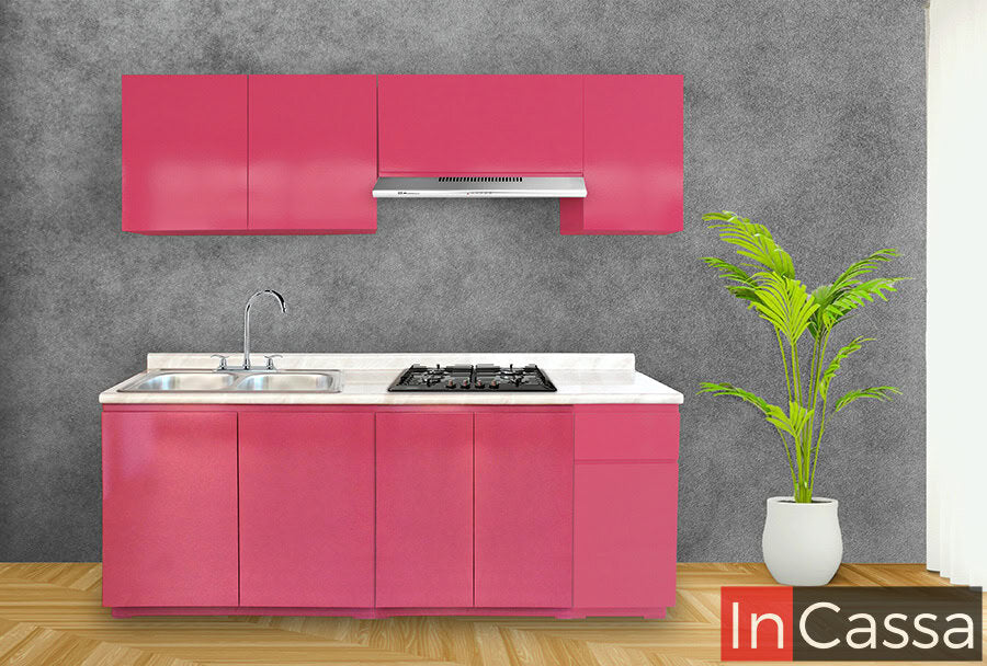 Cocina integral BRAGANZA 2.20m diseñada para PARRILLA