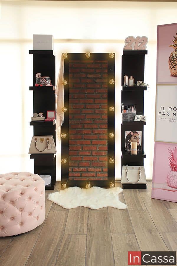 InCassa Muebles Edomex mueblería CDMX Repisas con Espejo de luz vintage Modelo BROADWAY 6