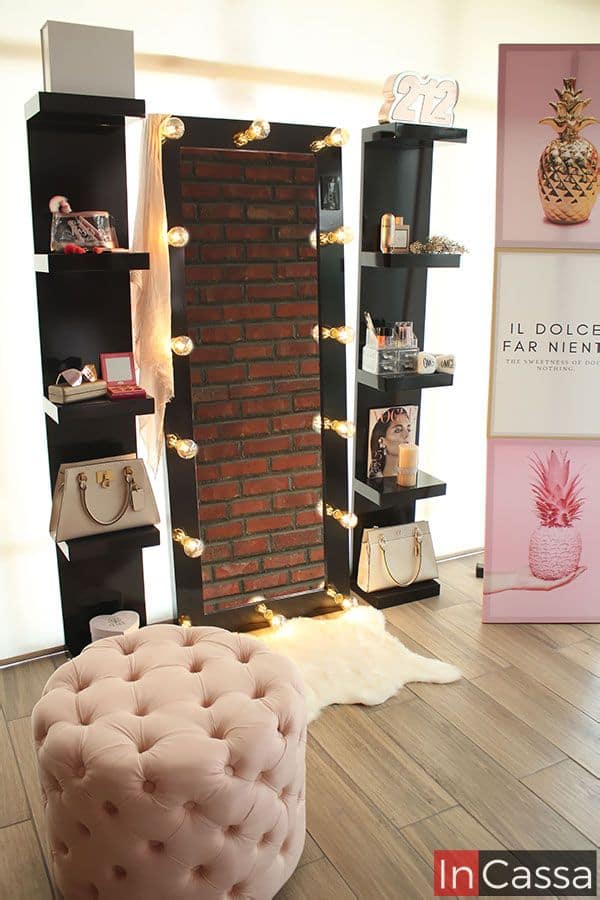 InCassa Muebles Edomex mueblería CDMX Repisas con Espejo de luz vintage Modelo BROADWAY 7