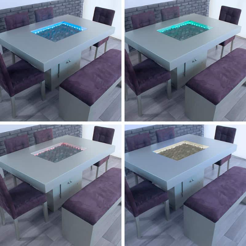 InCassa Muebles Edomex mueblería CDMX Comedor con luz Modelo BUSAN 2