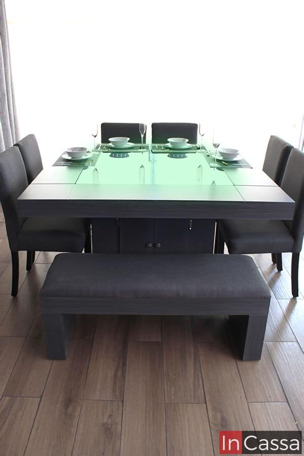 InCassa Muebles Edomex mueblería CDMX Comedor con luz Modelo BUSAN 6