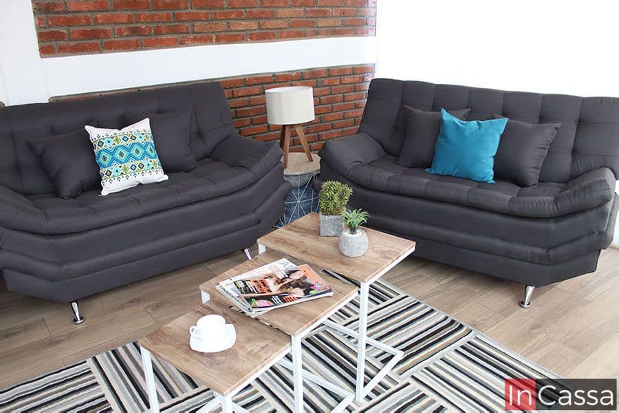 InCassa Muebles Edomex mueblería CDMX Sala 3 piezas Modelo CASTILLA 2