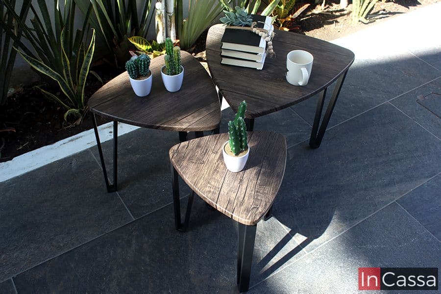 InCassa Muebles Edomex mueblería CDMX Set de 3 Mesas de Centro Modelo CANARIAS 8
