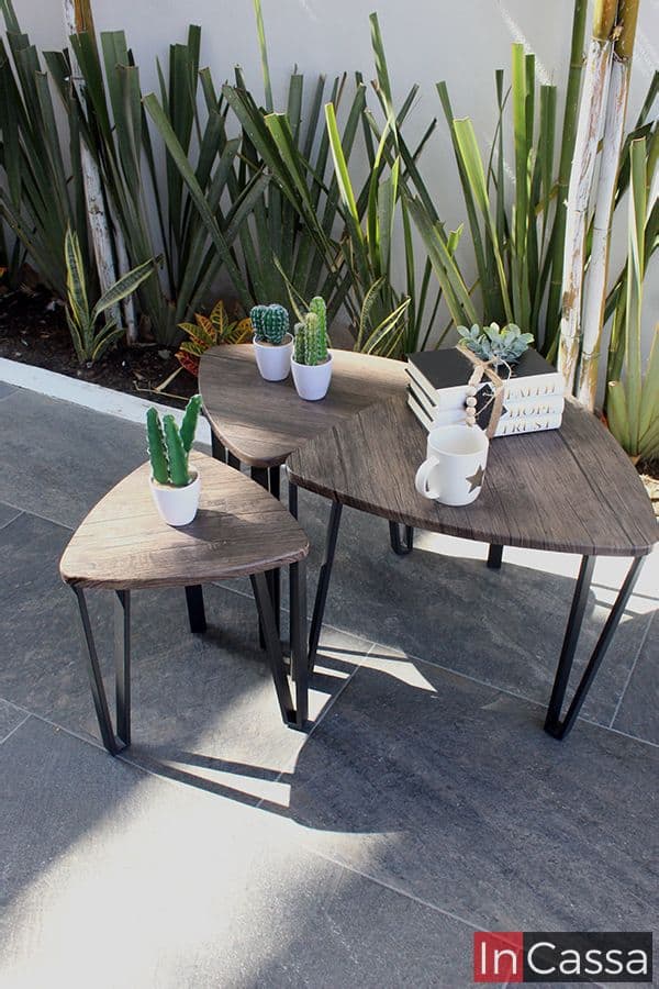 InCassa Muebles Edomex mueblería CDMX Set de 3 Mesas de Centro Modelo CANARIAS 5