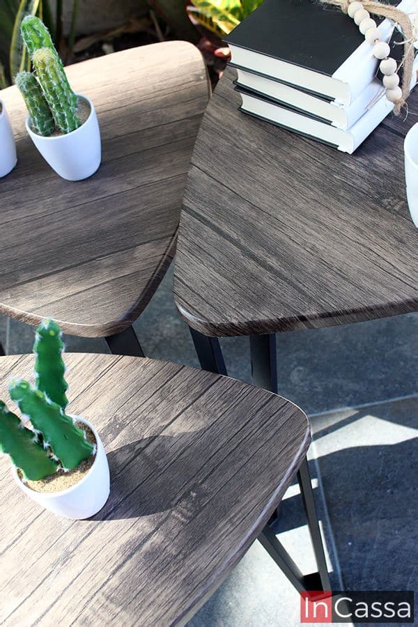 InCassa Muebles Edomex mueblería CDMX Set de 3 Mesas de Centro Modelo CANARIAS 6