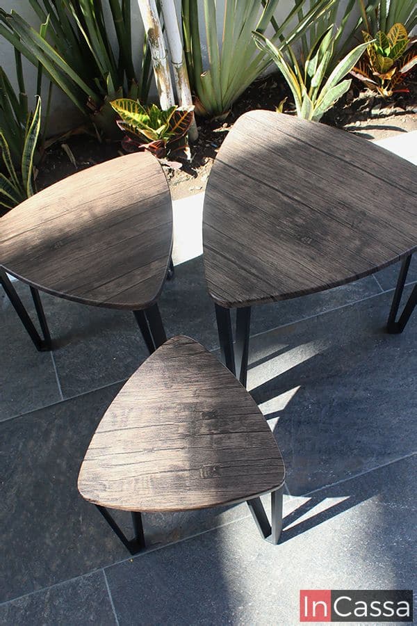 InCassa Muebles Edomex mueblería CDMX Set de 3 Mesas de Centro Modelo CANARIAS 7