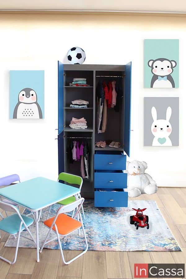 InCassa Muebles Edomex mueblería CDMX Guardarropa Infantil Modelo CARSON 3