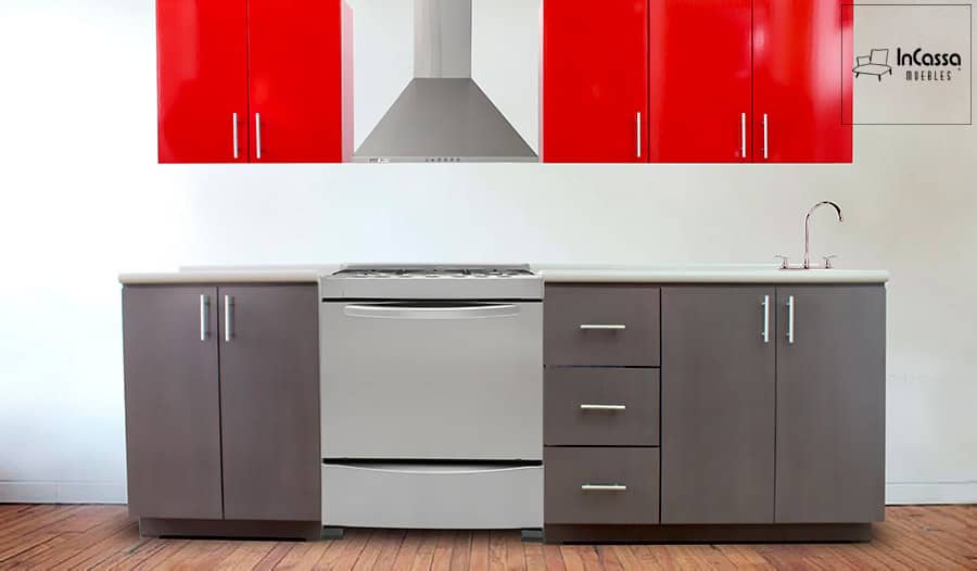 InCassa Muebles Edomex mueblería CDMX Cocina integral CASA BLANCA 2.70m diseñada para ESTUFA 1