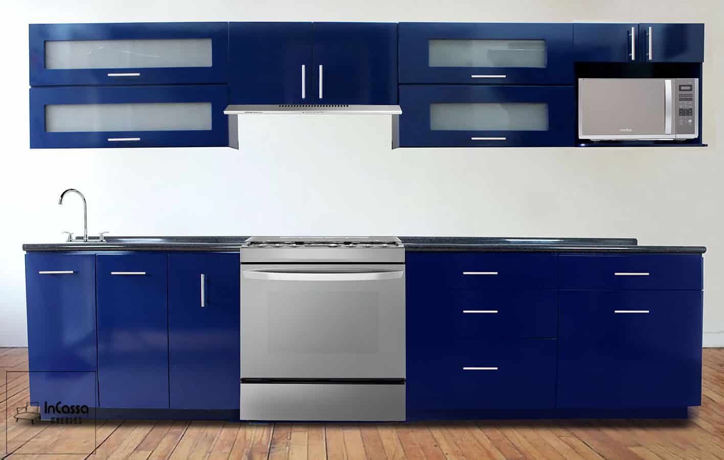 InCassa Muebles Edomex mueblería CDMX Cocina Integral CATALUÑA 3.40m diseñada para ESTUFA 1