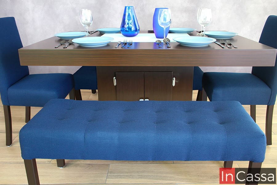 Comedor moderno con bancas y sillas Modelo CHAD