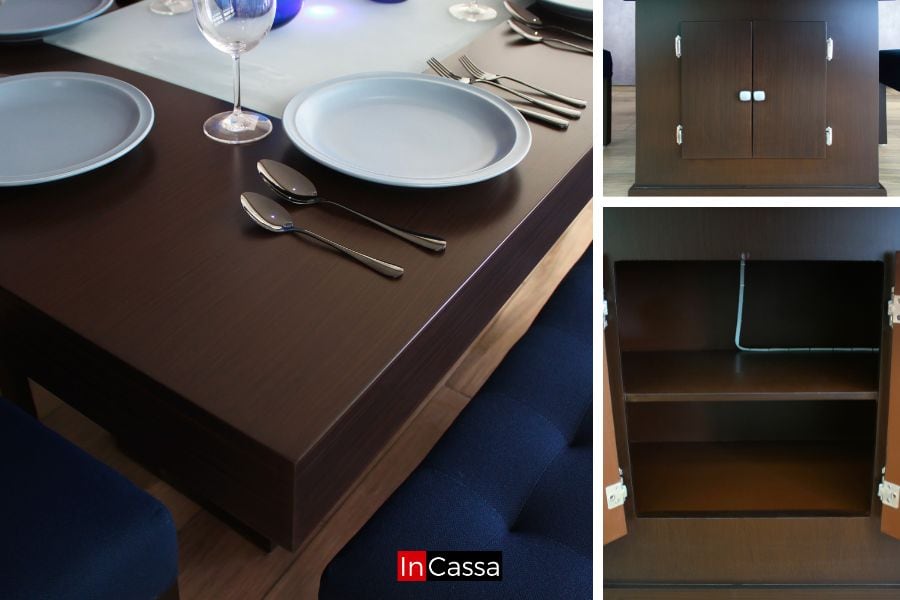 Comedor moderno con bancas y sillas Modelo CHAD
