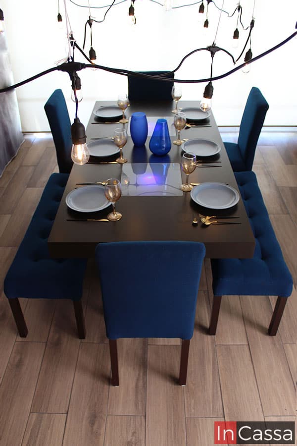 Comedor moderno con bancas y sillas Modelo CHAD