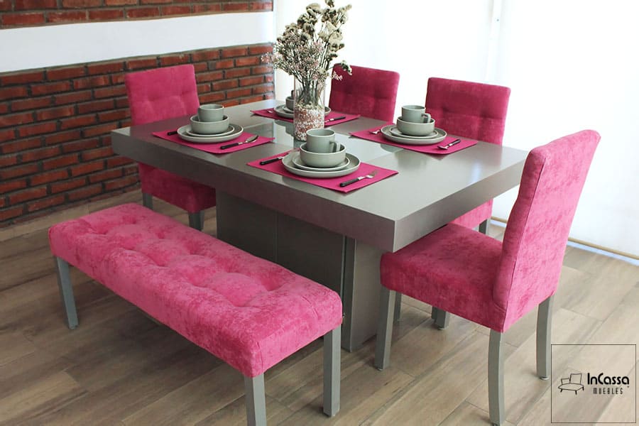 Comedor con banca 6 personas Modelo CHIHUAHUA