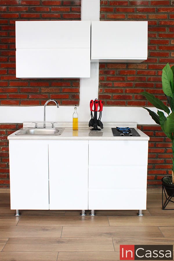 Cocina integral CIÉNEGAS 1.40m diseñada para PARRILLA