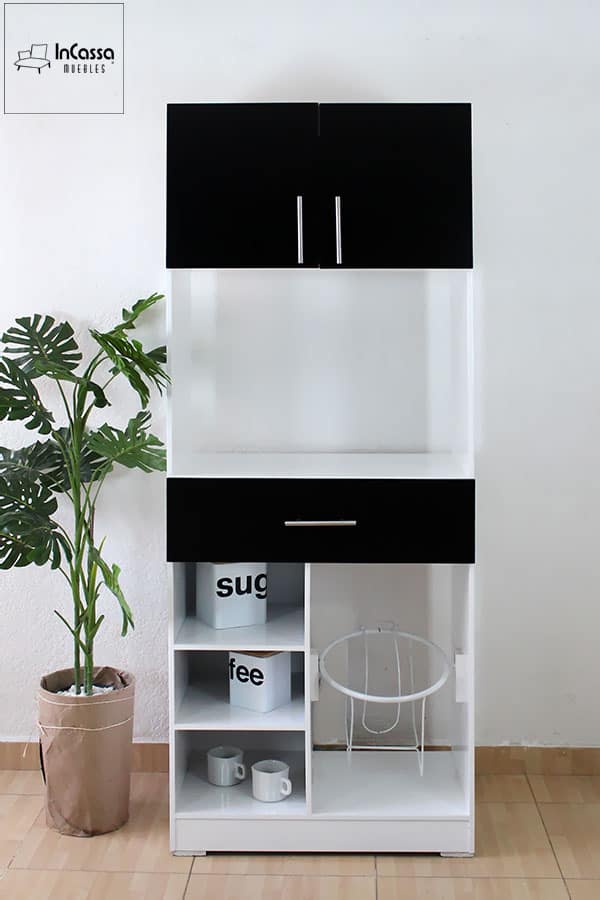 InCassa Muebles Edomex mueblería CDMX Porta Microondas Modelo CORUÑA 2