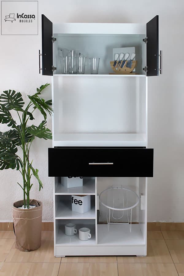 InCassa Muebles Edomex mueblería CDMX Porta Microondas Modelo CORUÑA 3